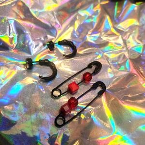 Two pairs of goth/ Punk Style earrings